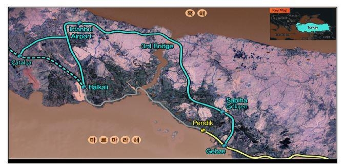 터키 할칼리&sim;게브제 고속철도 노선도 [국토교통부 제공]