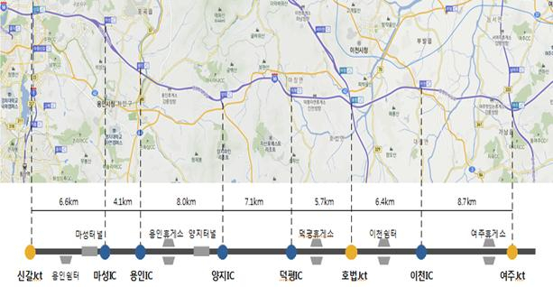 영동고속도로 버스전용차로 시행구간 현황. [경찰청 제공]