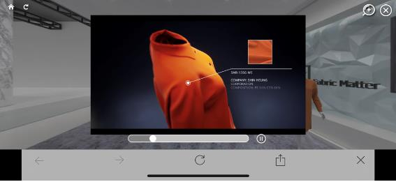 국내 최초로 3D·가상현실(VR) 등 첨단기술을 적용한 '섬유 온라인 상설 전시관' [연합］