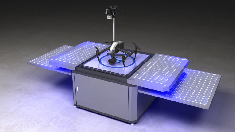 인스페이스가 개발한 드론 무인 자동화 시스템 '드론셋'(DroneSAT) (사진=한글과컴퓨터그룹)