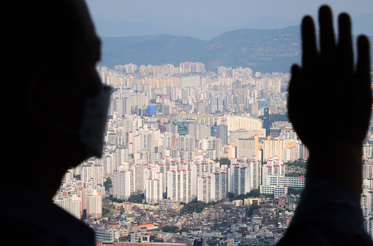 남산타워에서 바라본 서울 일대의 모습. [사진=이상섭 기자]