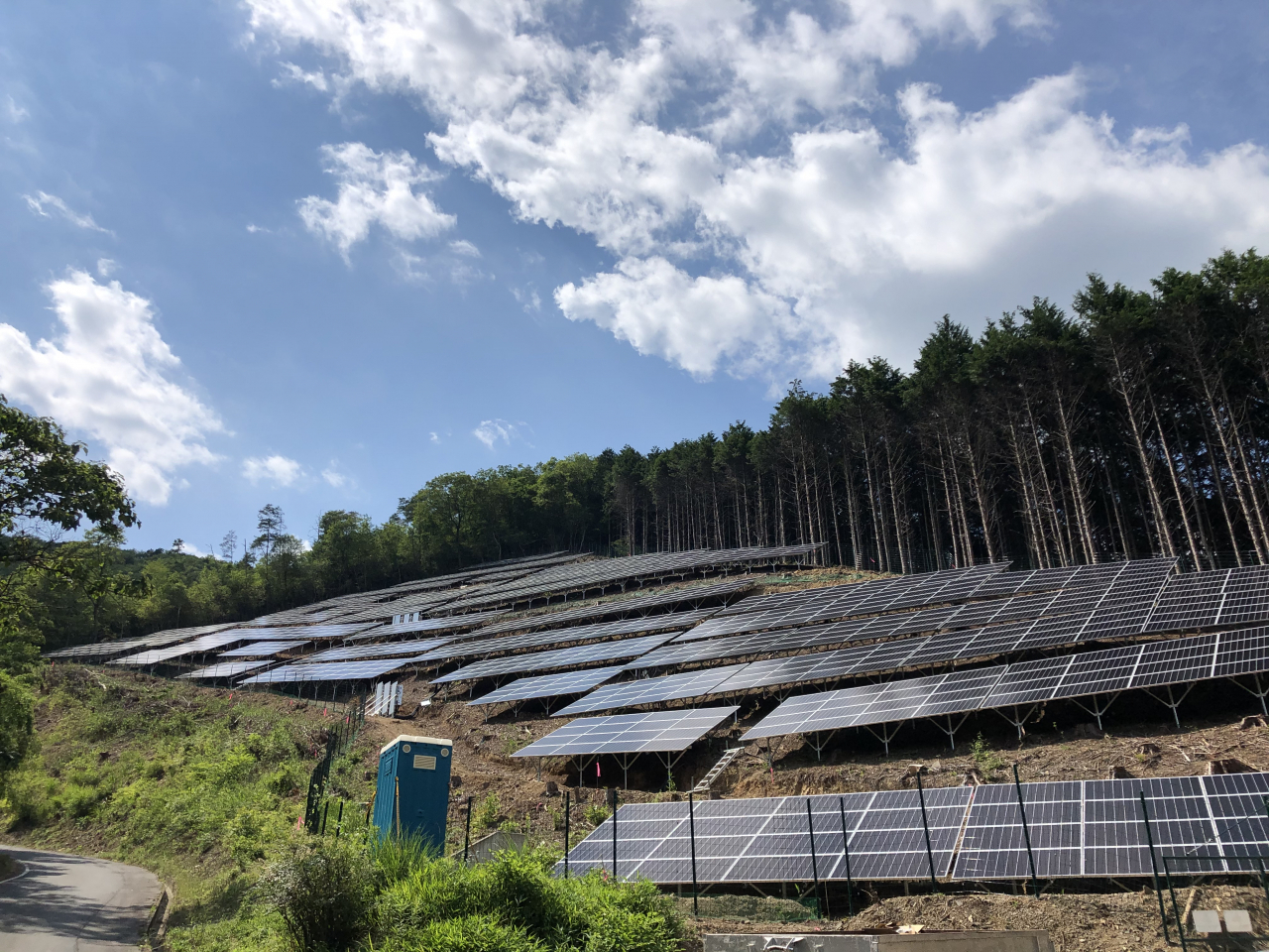 일본 오카야마현 미마사카에 위치한 발전용량 578KW(0.5MW) 규모의 현대종합상사 태양광 발전소 2호기 [ 현대종합상사 제공]
