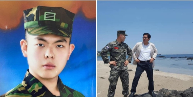 왼쪽은 곽상도 의원 아들, 오른쪽은 송석준 의원과 아들. [조수진 의원 페이스북 캡처]
