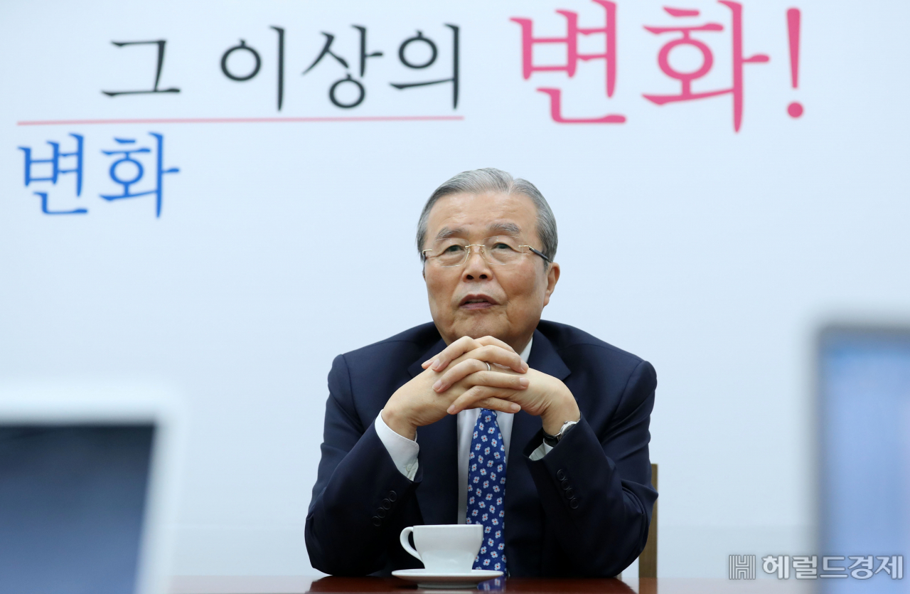 김종인 국민의힘 비상대책위원장 인터뷰 이상섭 기자 babtong@heraldcorp.com