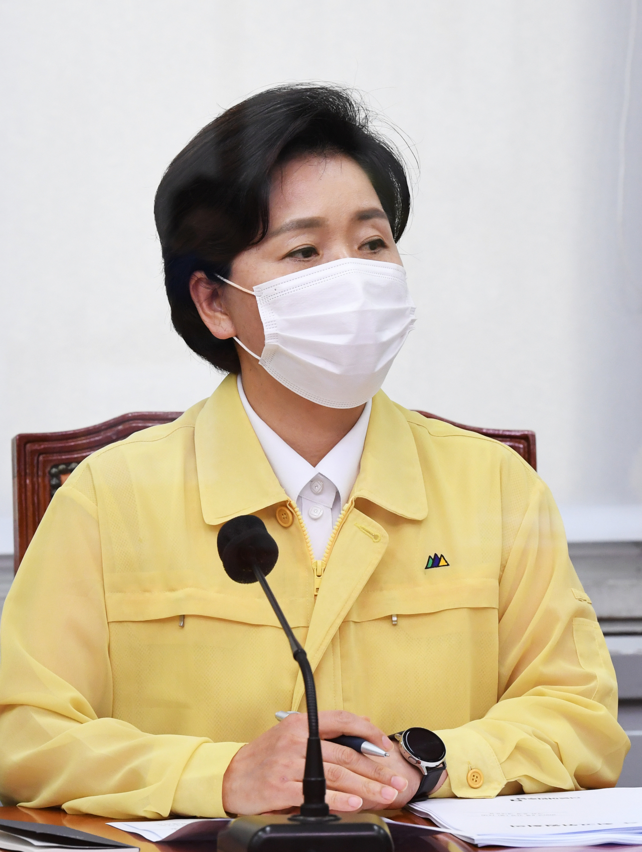 양향자 더불어민주당 최고위원이 31일 오후 서울 여의도 국회에서 열린 이낙연 당대표 주재 최고위원회의에 참석하고 있다. [연합]