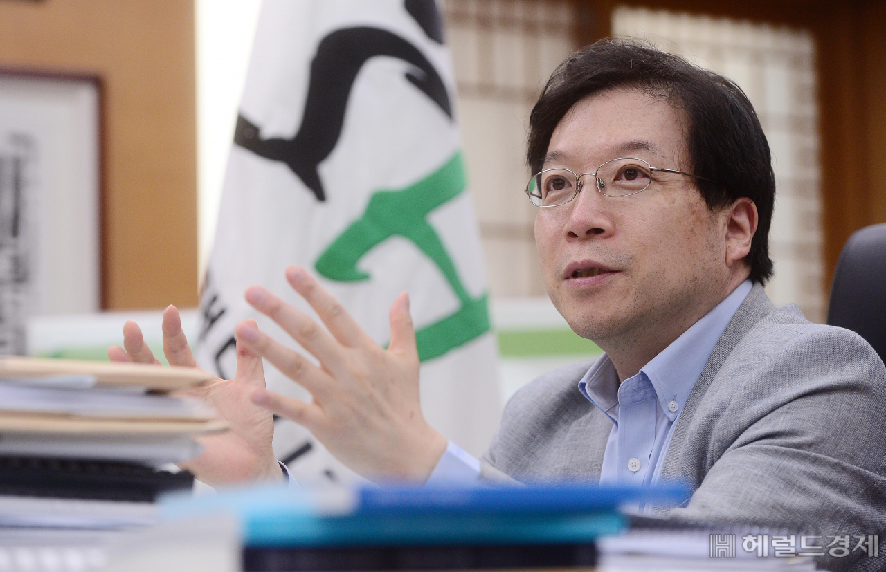김세용 SH공사 사장은 “임대주택 비율을 올 연말 10%, 2030년까지 20%로 올리는 것이 목표”라며 “저소득층 뿐 아니라 중산층을 위한 다양한 공급에 나서겠다”고 말했다. [이상섭 기자]