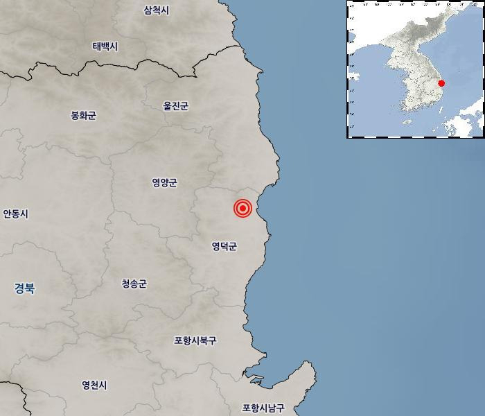 지진 발생 위치. [기상청]
