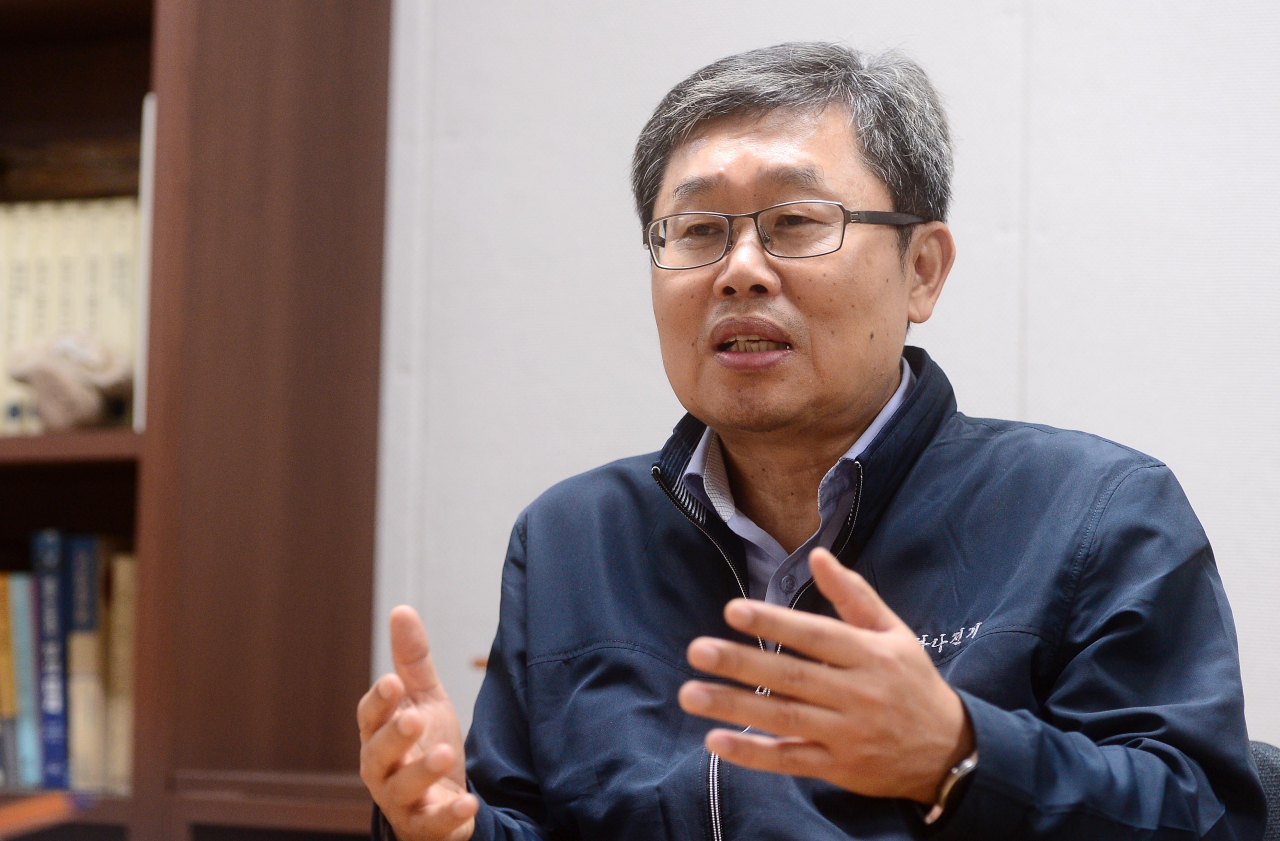 최우택 하나전기 사장. [사진=이상섭 기자]