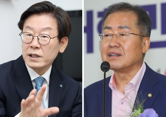 이재명 경기도지사(왼쪽)와 홍준표 무소속 의원. [연합]