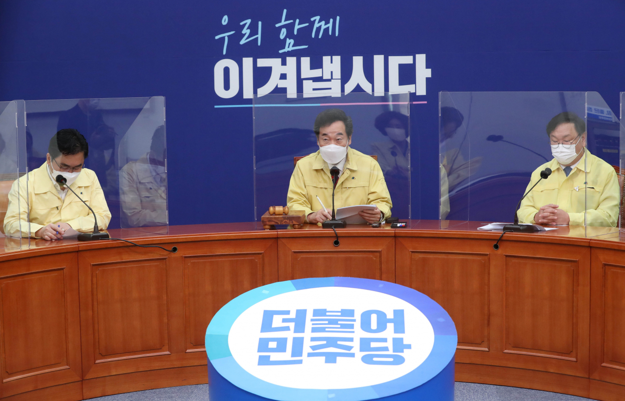 이낙연 더불어민주당 낙연 대표가 23일 오전 서울 여의도 국회에서 열린 최고위원회의에서 발언하고 있다. [연합]