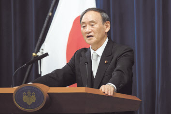 스가 요시히데 일본 총리. [연합]