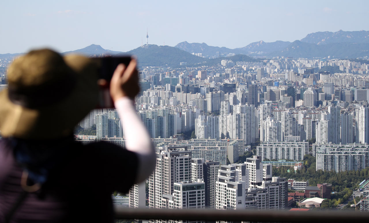 서울 강남권 아파트 일대 [연합]