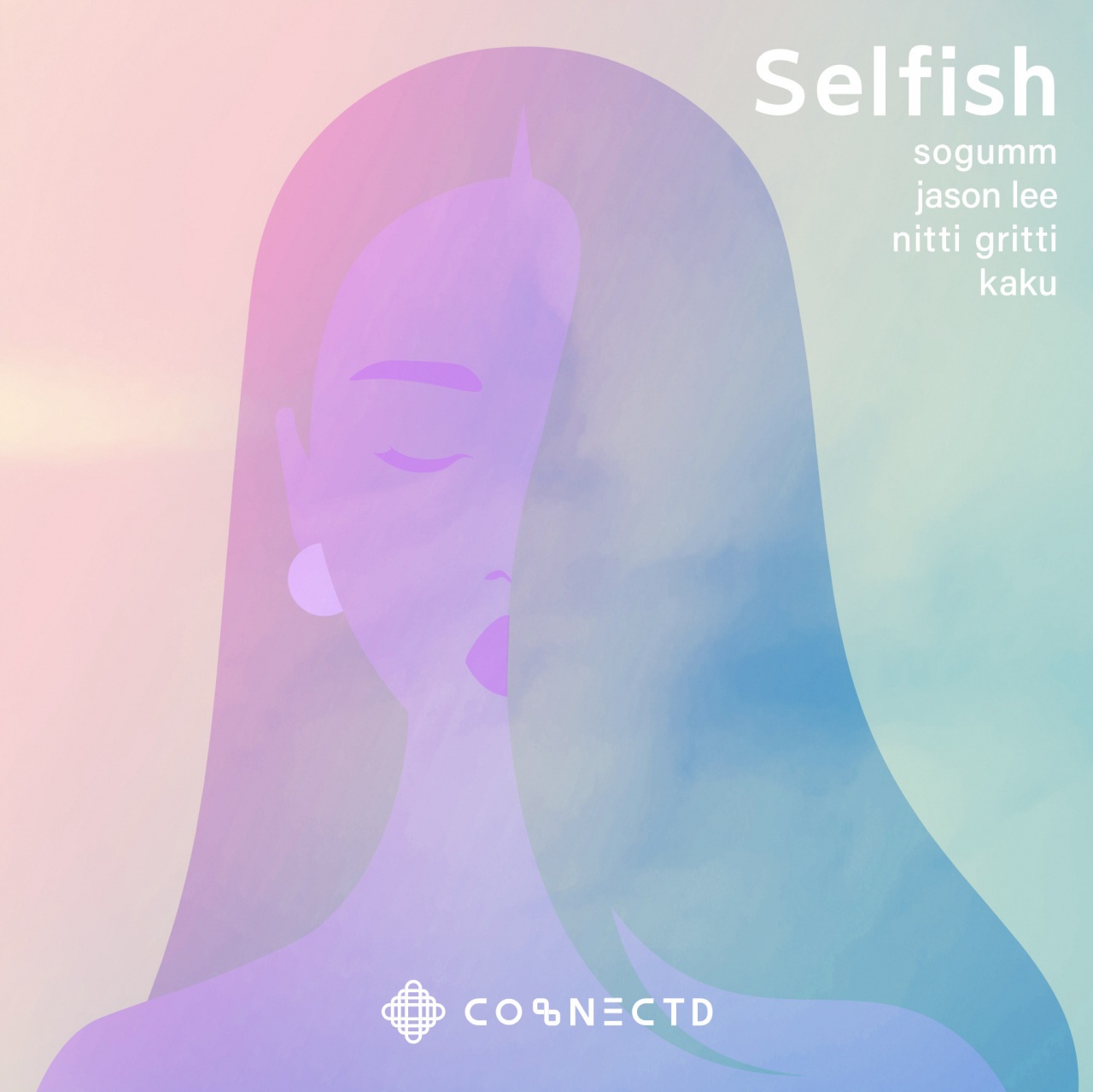 sogumm(소금), 니티 그리티, 카쿠, 제이슨 리의 콜라보레이션 트랙 ‘Selfish(셀피쉬)’ 자켓 [레이블 코넥티브 제공]