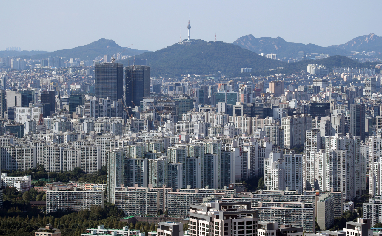 서울 강남구 개포동을 비롯한 강남권 아파트 일대 모습 [연합]