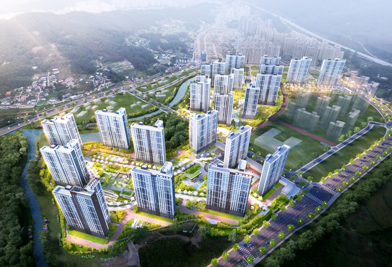 의정부 고산 수자인 디에스티지 단지 조감도[한양 제공]