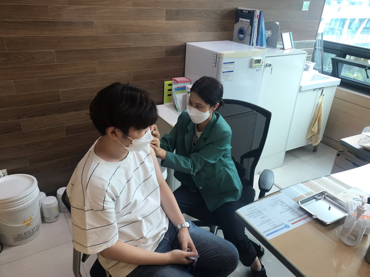 은평구 보건소에서의 구민 예방접종 모습. [은평구 제공]