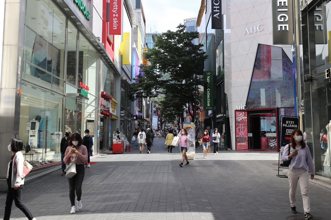 한산한 서울 명동 거리 [연합뉴스]