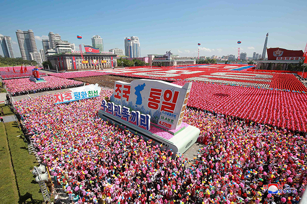북한이 정권수립 70주년(9·9절)을 맞아 지난 2018년 9월 9일 평양 김일성광장에서 열병식을 진행했다. [연합뉴스]