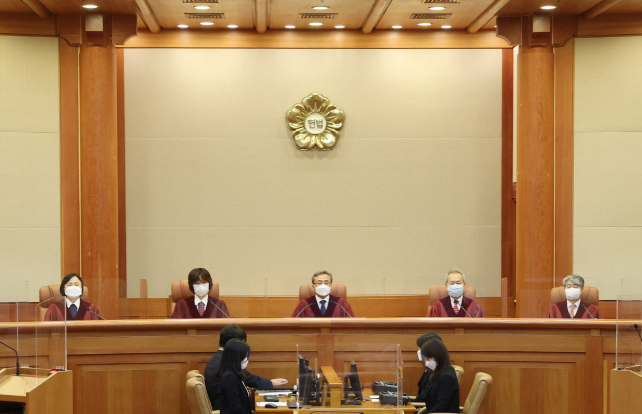 서울 종로구 헌법재판소 대심판정. 연합뉴스
