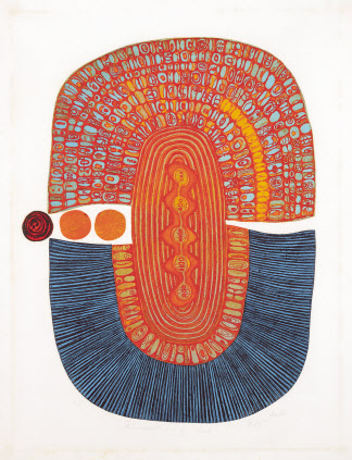 박래현, 시간의 회상, 1970-73, 종이에 에칭, 61x46cm, MMCA소장