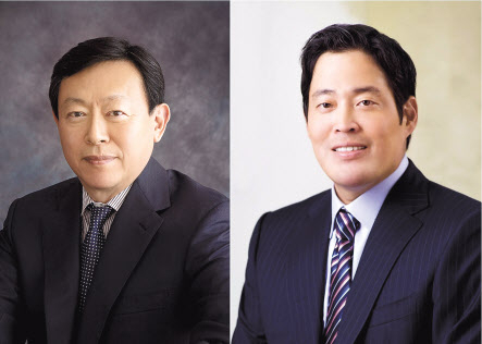 신동빈 롯데그룹 회장(왼쪽)과 정용진 신세계그룹 부회장 [각 사 제공]