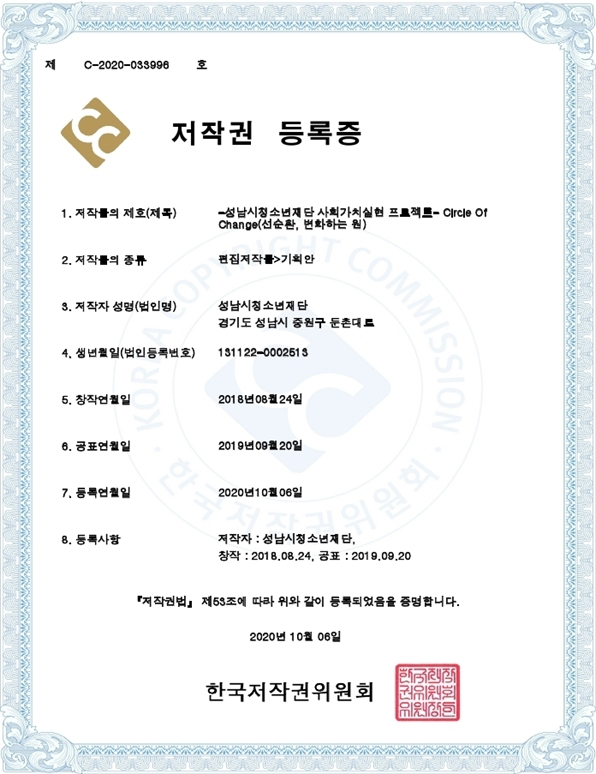 저작원 등록증