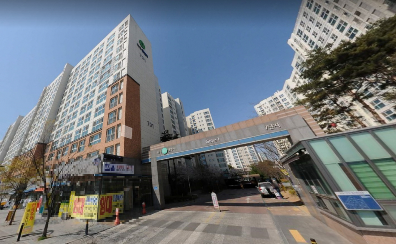 마곡 엠밸리 7단지 입구. 해당 단지 전용 84㎡이 지난달 14억4700만원 역대 최고가에 팔렸다. [카카오맵]