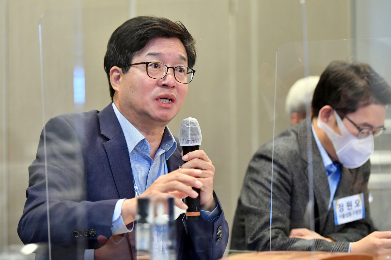 염태영 시장이 인사말을 하고 있다. [수원시 제공]