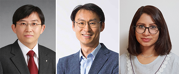 왼쪽부터 김상욱 교수, 정유성 교수, 수치스라 연구교수.[KAIST 제공]