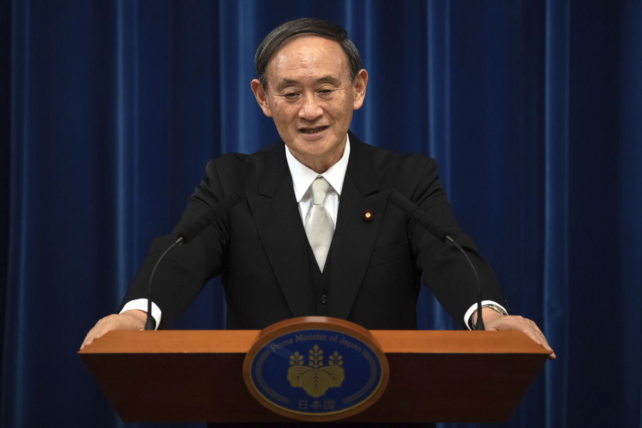 스가 요시히데(菅義偉) 일본 총리. [AP]