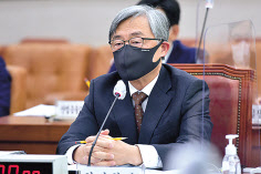 최재형 감사원장이 지난 15일 국회에서 열린 법제사법위원회의 감사원에 대한 국정감사에서 의원 질의에 답변을 하고 있다. [연합]