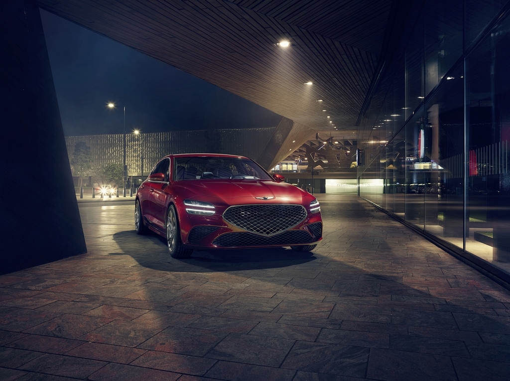 This file photo provided by Hyundai Motor shows the upgraded G70 sedan. (PHOTO NOT FOR SALE) (Yonhap)