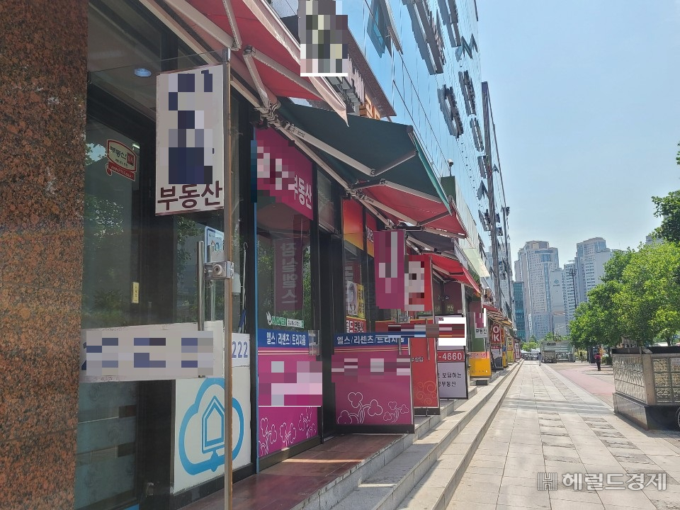 전세난은 부동산 중개수수료를 크게 끌어올리는 역할도 했다. 전세매물 감소에 따른 임대인 우위 시장에서 세입자의 자금사정만 더 악화시켰다는 지적이 나온다. 사진은 서울의 한 아파트 단지 내 공인중개업소 모습(기사와 직접적 연관 없음)[헤럴드경제DB]
