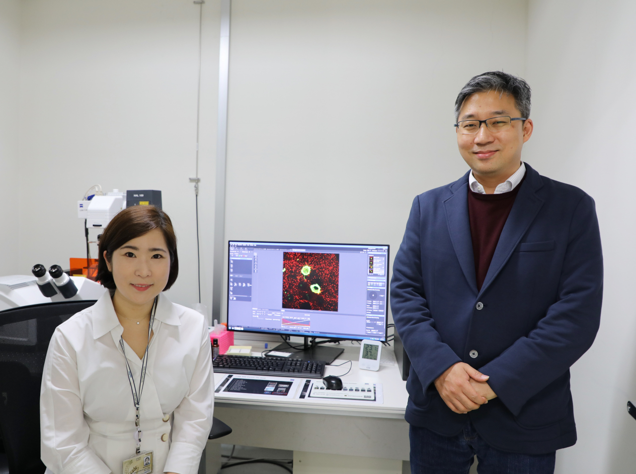 DGIST뇌인지과학전공 고재원 교수와 제1저자 한경아 연구교수.[DGIST 제공]