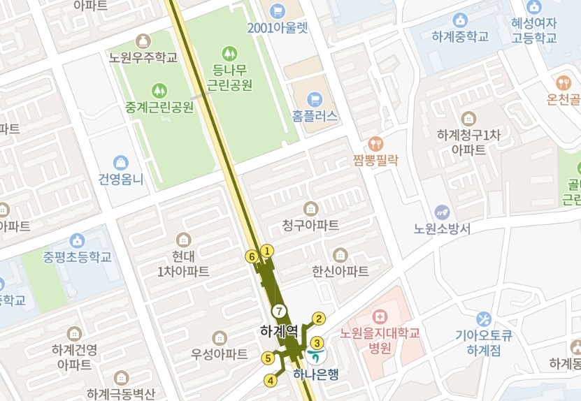 서울 노원구 중계동 홈플러스 부지 [출처=네이버 지도]