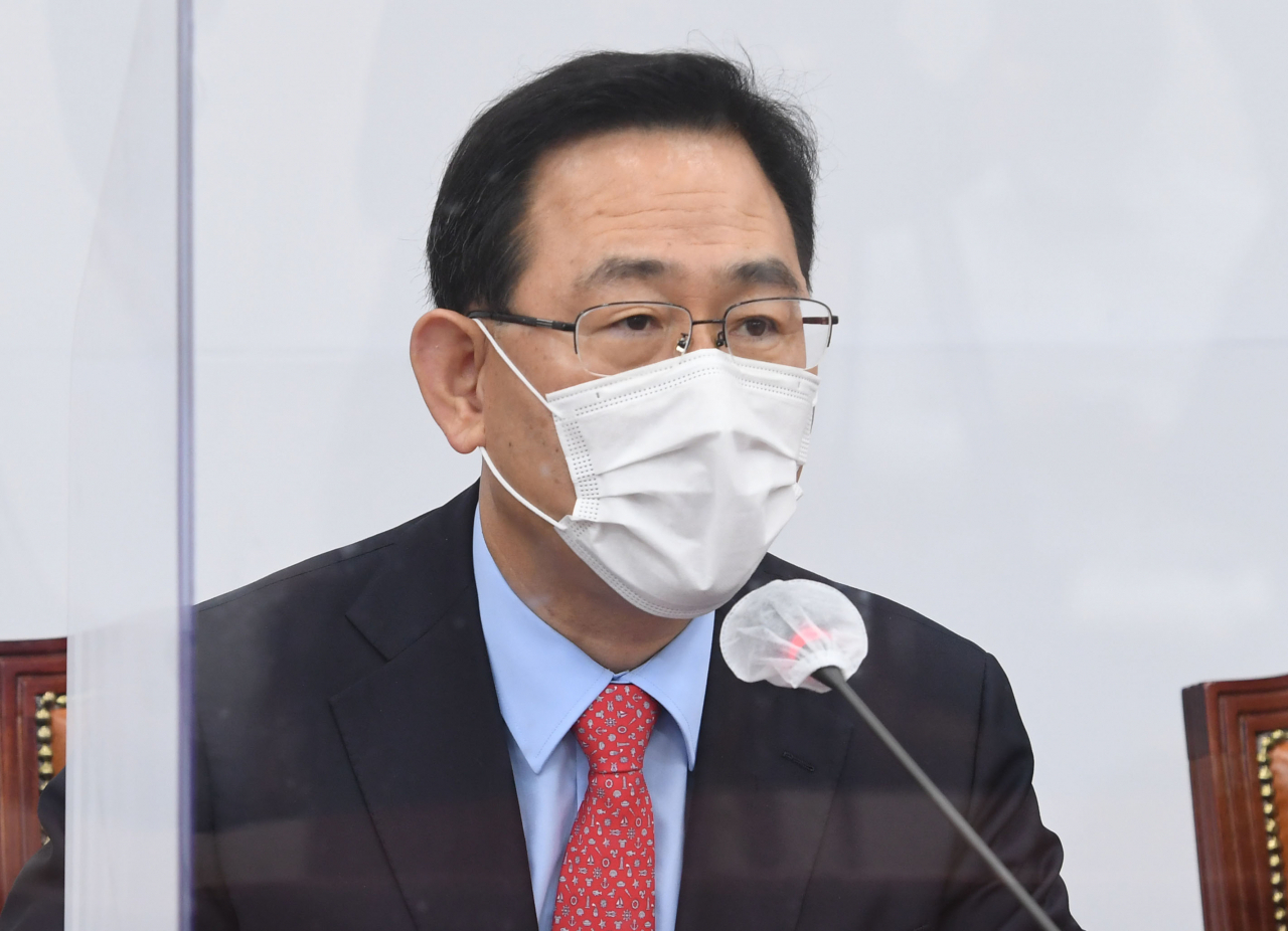 주호영 국민의힘 원내대표가 22일 오전 서울 여의도 국회에서 열린 비상대책위원회의에서 발언하고 있다. [연합]