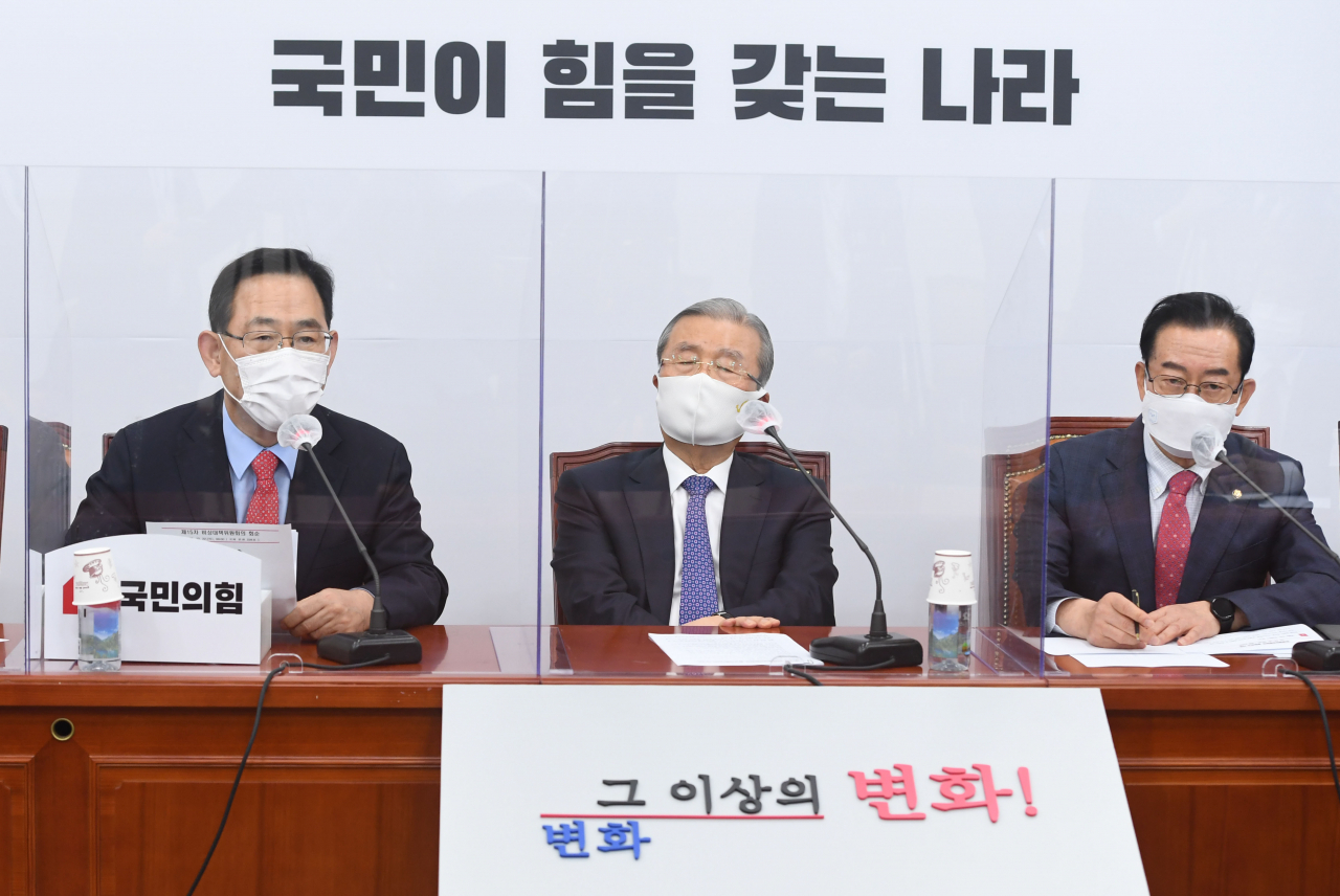 주호영 국민의힘 원내대표가 22일 오전 서울 여의도 국회에서 열린 비상대책위원회의에서 발언하고 있다. [연합]