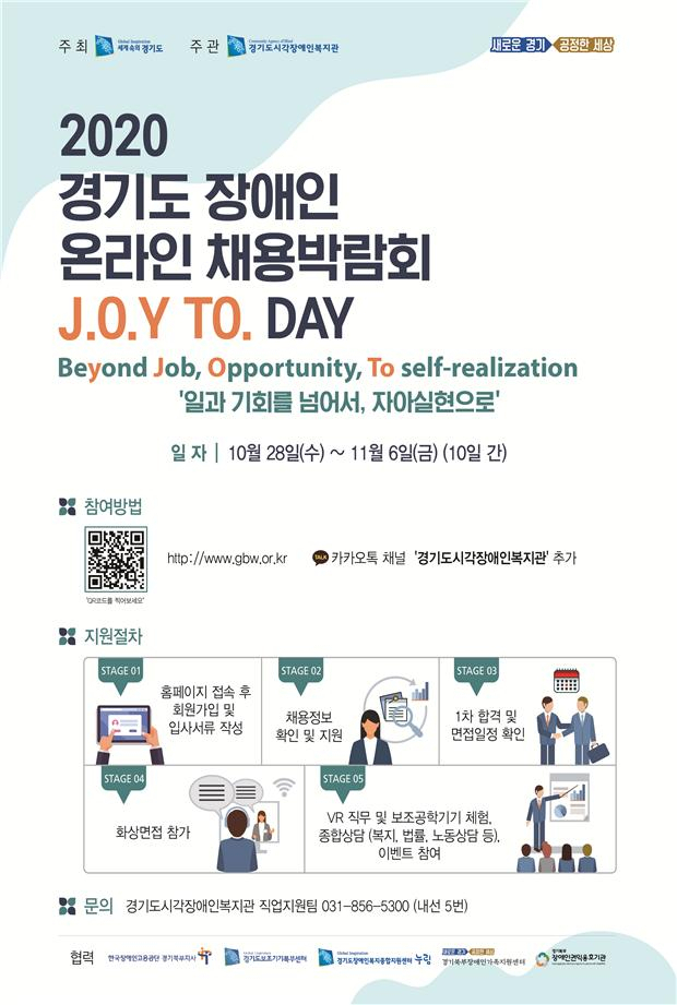 장애인 온라인 채용박람회 포스터.