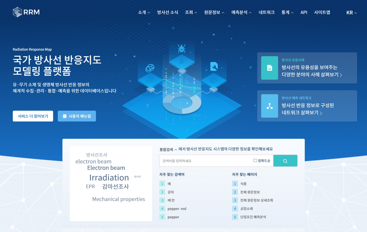 원자력연구원이 국가 방사선 반응지도 모델링 플랫폼을 구축해 시범서비스를 개시했다.[한국원자력연구원 제공]