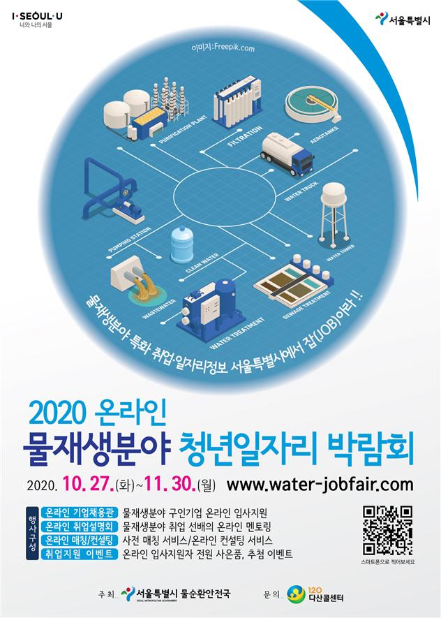 서울시 물재생분야 청년일자리 박람회 포스터.