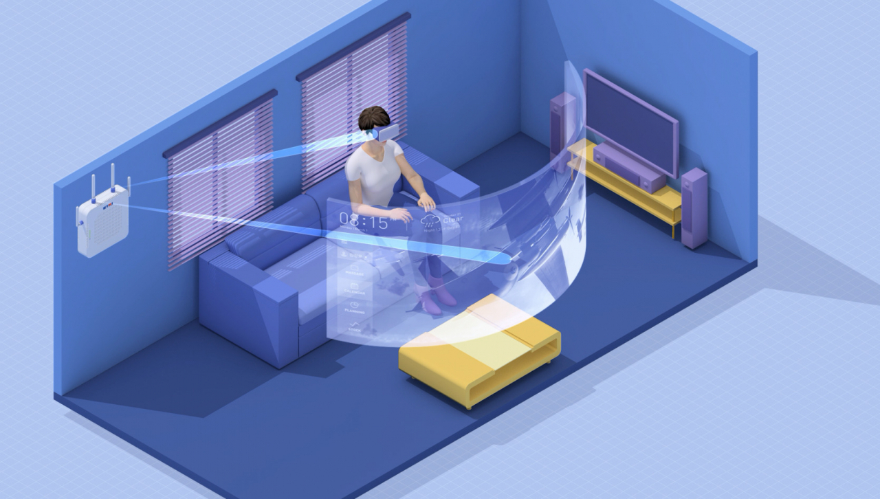 5G 스몰셀을 활용해 VR, AR 서비스 등 대용량 고화질 서비스를 체험하는 예시를 보여주는 CG.[ETRI 제공]