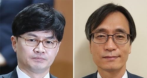 The file photos shows Han Dong-hoon(left) and Jeong Jin-woong. (Yonhap)