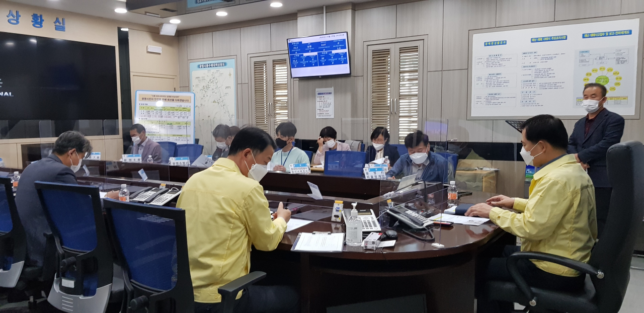 비닐하우스 화재 예방 대책회의. [광명시 제공]