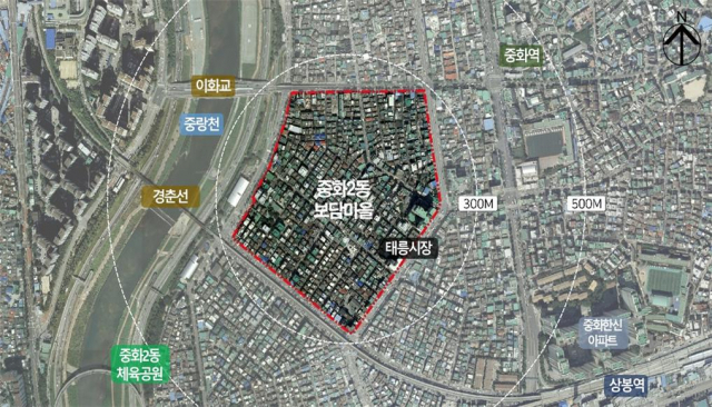 중화2동 보담마을 위치. [중랑구 제공]