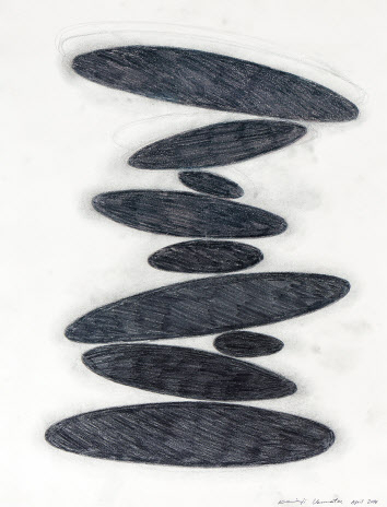 케이지 우에마츠, Gravity Axis Block of Cosmos, 종이에 흑연, 65.5&times;50.5cm, 2014