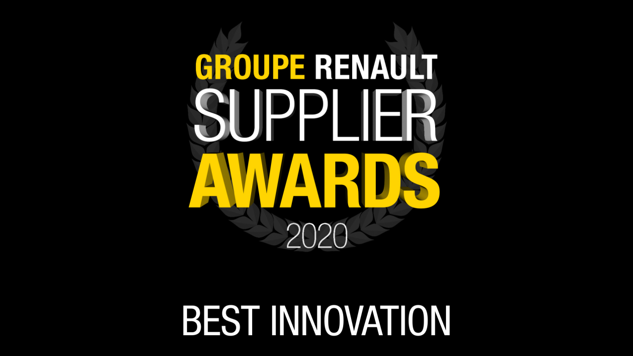 LG전자가 프랑스에 본사를 둔 자동차 제조 그룹 르노(Renault)가 주관한 우수 공급사 시상식에서 혁신 부문의 차량용 디스플레이 우수 공급사로 선정됐다. LG전자는 지난 2014년과 2017년에도 르노 그룹의 우수 공급사로 선정된 바 있다. 사진은 르노 우수 공급사 수상식 로고. [LG전자 제공]