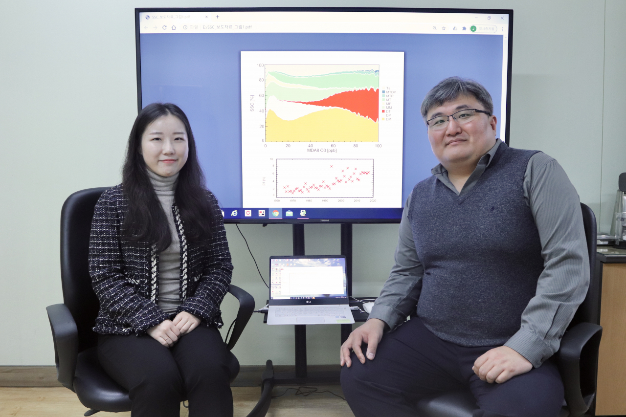 윤진호(오른쪽) 교수와 이다솜 박사과정생.[지스트 제공]