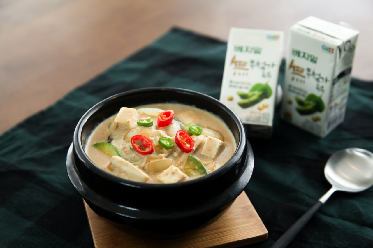 두유를 넣은 된장찌개[사진=정식품]