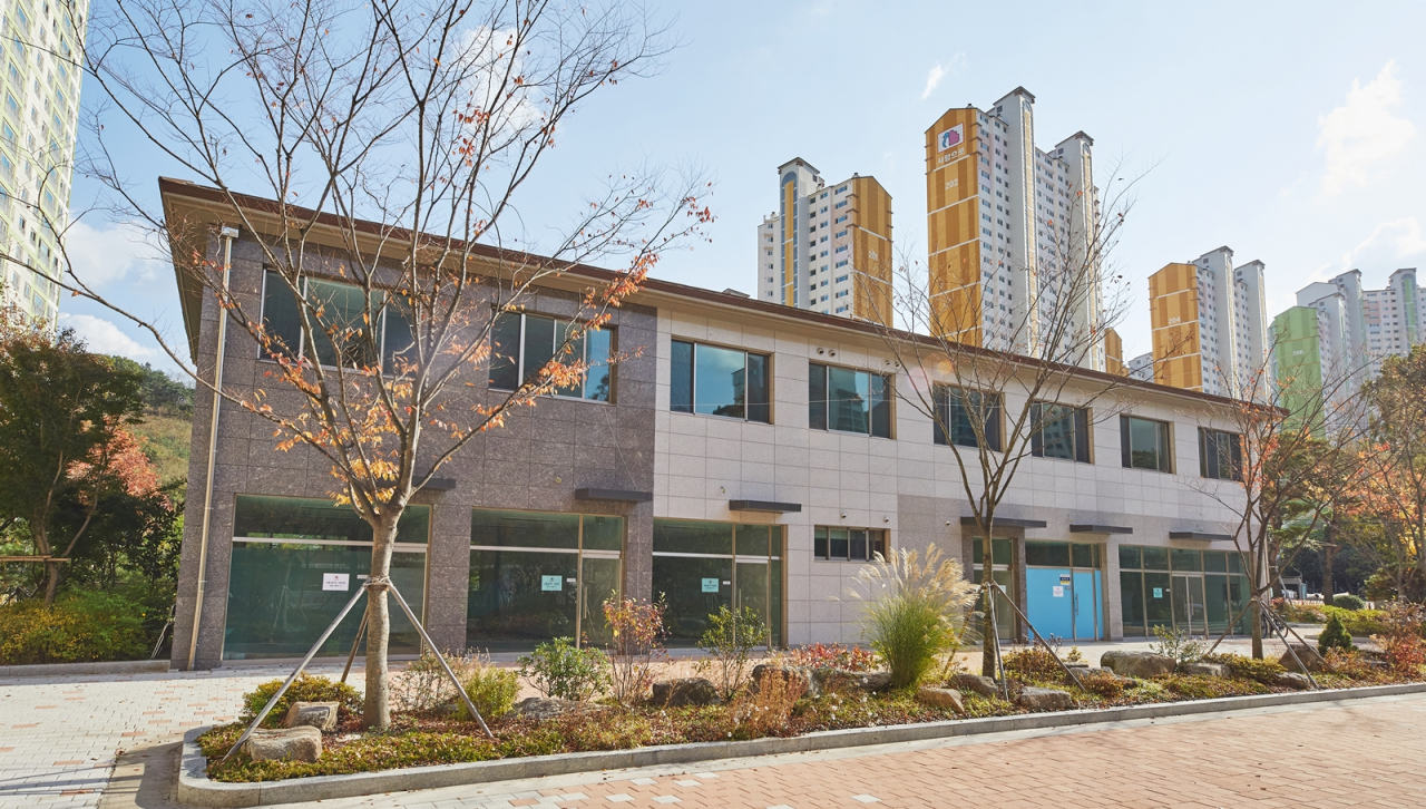 창원월영 ‘마린애시앙’ 단지 내 상가 모습. [부영주택 제공]