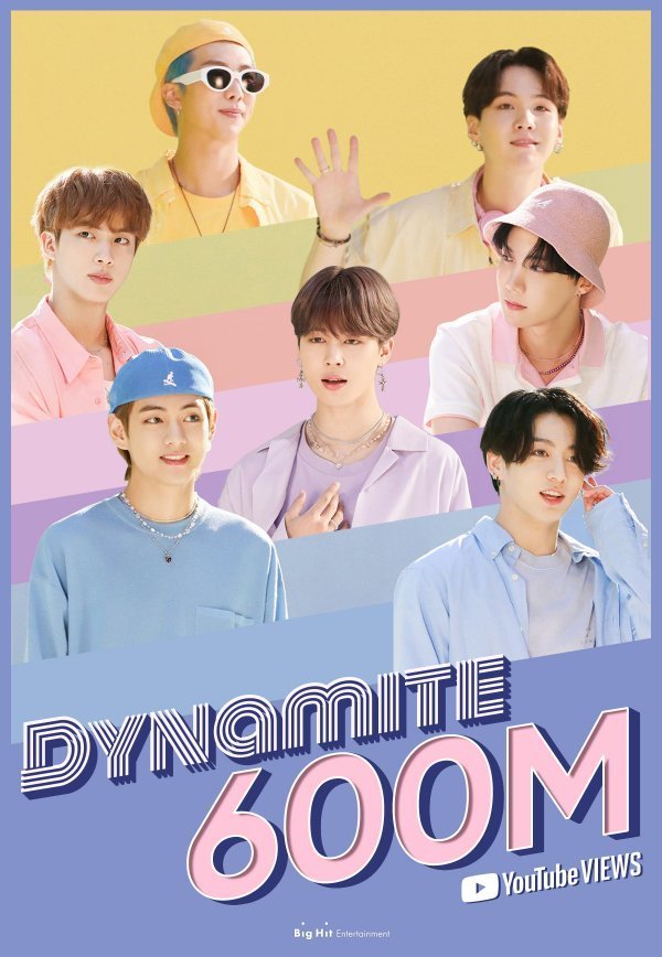 BTS' 'Dynamite' music video tops 600m YouTube views - The Korea Herald